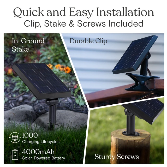 Alt view image 4 of 7 - Ambience Pro Super Bright Solar - 48Ft Remote Control Outdoor String Lights with 15 Shatterproof S14 Bulbs, Commercial Grade LED, Waterproof Patio Lights, 4W Soft White for Patios, Gardens