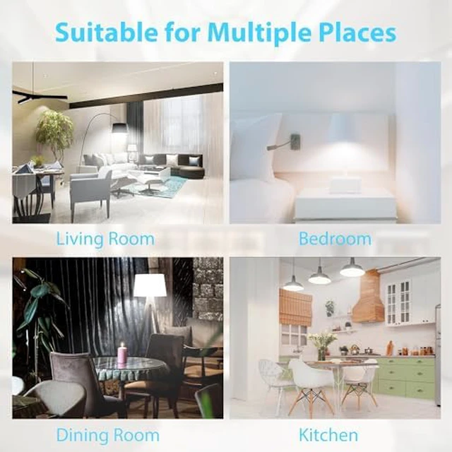 Alt view image 5 of 6 - 12 Pack LED Bulbs Natural White 4000K, 60 Watt Equivalent A19 Standard Bulbs, E26 Base, 800 LM, Efficient 9W Energy Saving, Non-Dimmable, 80+ CRI, 120V, UL Listed, for Living Room, Office