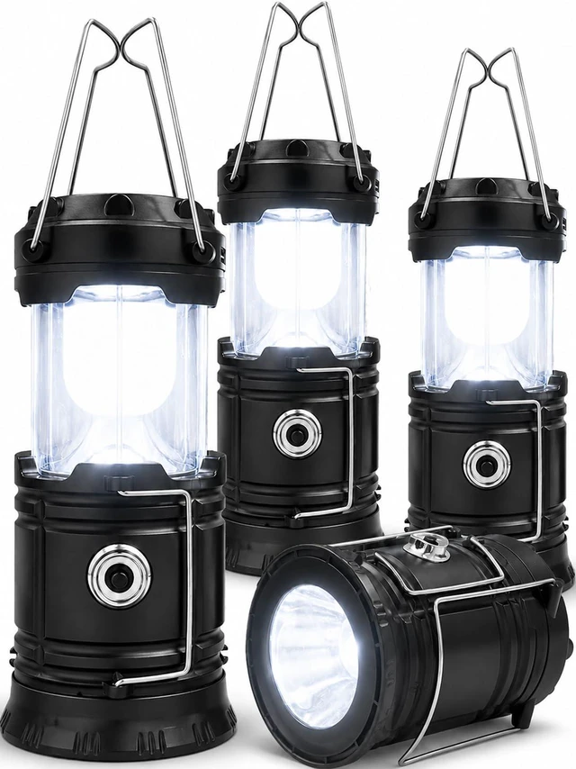 Main image of Solar LED Camping Lantern, Battery Powered Lanterns for Power Outages, Portable Hanging Collapsible Camping Lights for Outdoor, Home, Emergency, Hurricane Lamp Survival Outage Light