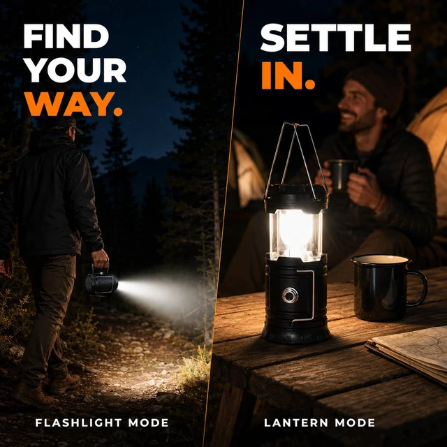Alt view image 3 of 5 - Solar LED Camping Lantern, Battery Powered Lanterns for Power Outages, Portable Hanging Collapsible Camping Lights for Outdoor, Home, Emergency, Hurricane Lamp Survival Outage Light