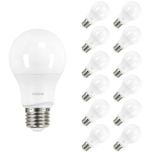 Main image of A19 LED Light Bulbs Dimmable, 60W Equivalent Light Bulbs, 9W, 5000K Daylight, 840 Lumens LED Bulbs, E26 Standard Base, 120V, Lighting for Bedroom Living Room Home Office, 12 Packs