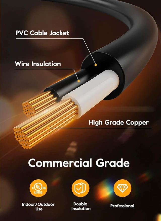 Alt view image 3 of 7 - LED Outdoor String Lights for Patio 100FT with 32 Shatterproof S14 Vintage Edison Bulbs, Waterproof Outside Hanging Lights for Backyard Deck Garden Party Xmas Decor, 2700K