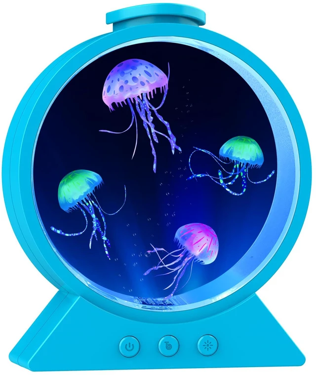 Main image of Jellyfish Lamp for Sleep Anxiety Calming Night Light for Bedroom(Blue) Whisper-Quiet Sensory 7 Soft Color Modes Adjustable Water Flow 8H Auto-Off Timer Rounded Tank Lamp Gift for All Ages