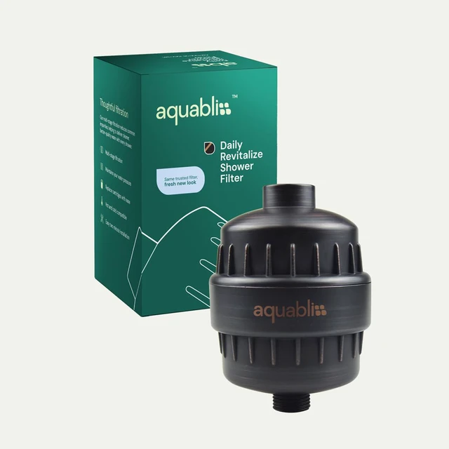 Alt view image 2 of 7 - SF100 Daily Revitalize Shower Filter - Oil Rubbed Bronze Reduces chlorine, sediment & heavy metals. Vitamin C infusion designed for sensitive, eczema-prone skin. No tools needed