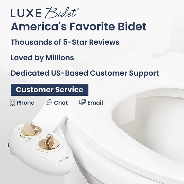 Alt view image 7 of 7 - NEO 120 - Bidet Attachment for Toilet Seat, Gold Non-Electric, Single Nozzle, Self-Cleaning, Adjustable Water Pressure, Rear Wash