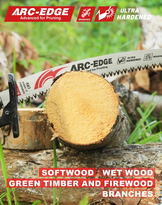 Alt view image 5 of 7 - Arc Edge Reciprocating Saw Blades, 6TPI for Pruning, 5-Pack 3 Pcs 15-Inch and 2 Pcs 12-Inch, Arc Edge, Fleam Ground Teeth, Chrome Vanadium Steel, Up to 3x Life, for Tree Trimming