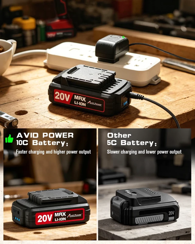 Alt view image 7 of 7 - 20V Cordless Drill Set for Home DIY & Beginner Projects - Lightweight Power Drill with Battery Charger & 22 Bits, Variable Speed, 3/8" Keyless Chuck, Ideal for Furniture Assembly (Red)
