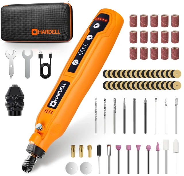 Main image of Mini Cordless Rotary Tool 4V Orange Black 71 Accessories USB Charging Multi-Purpose DIY Craft Tool Sanding Polishing Drilling Engraving