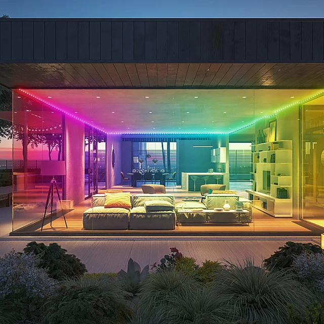 Alt view image 2 of 7 - Led Strip Lights 400 ft (4 Rolls of 100 ft) Ultra Long Smart Light Strips with App Voice Control Remote, 5050 RGB Music Sync Color Changing Lights for Bedroom, Kitchen, Party,Home Decoration