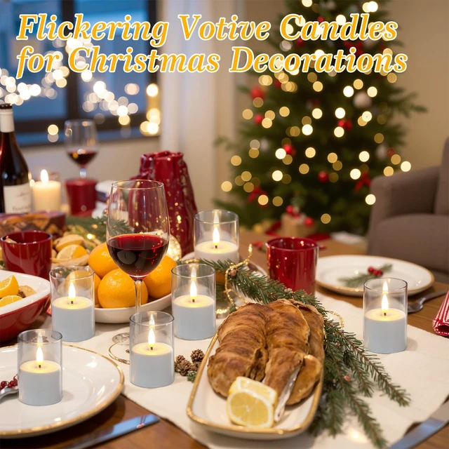 Alt view image 5 of 7 - Rechargeable LED Flameless Candles Battery Operated Remote Timer Charging Base, Pillar LED Fake Candles, Realistic 3D Flame, Wedding, Christmas Party Holiday Decor, 6 Pack, 2 x 3.2 In, Clear