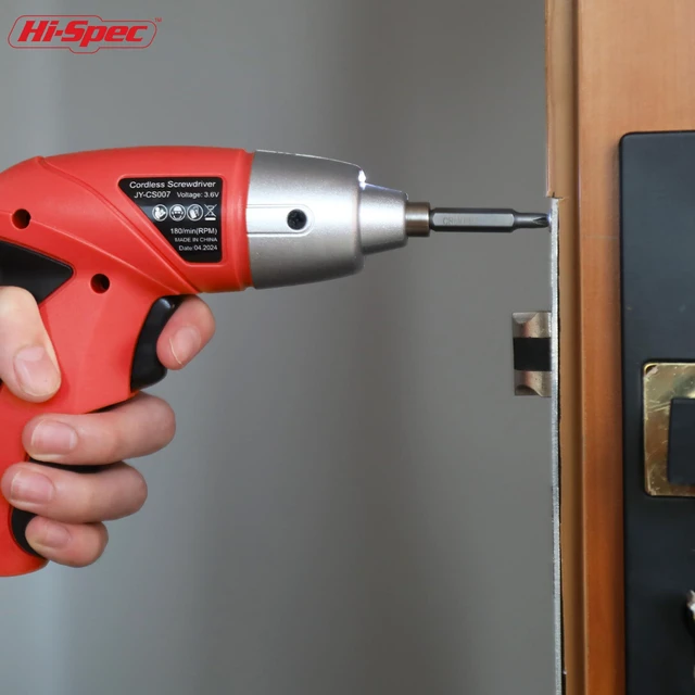 Alt view image 5 of 6 - 27pc 3.6V Red Small Power Electric Screwdriver Set. Cordless & Rechargeable with Driver Bit Set