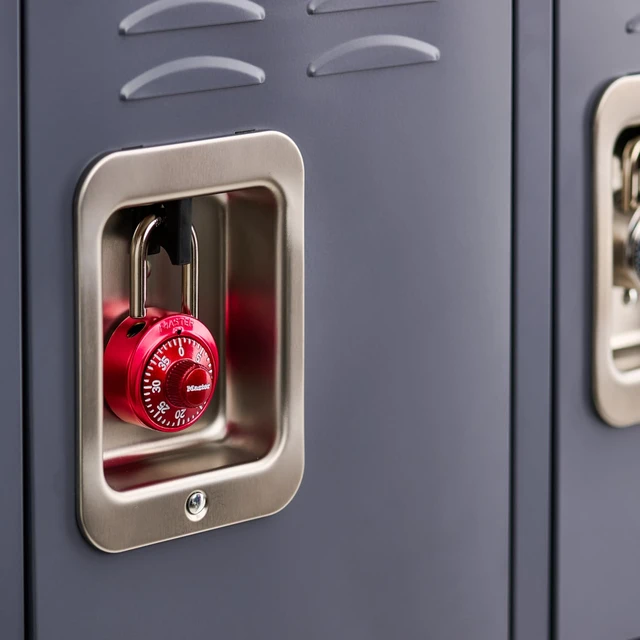 Alt view image 2 of 7 - Combination Padlock, Resettable Code Lock, 2-Pack, 1523T Strong, Durable Locker Lock; Aluminum and Steel Lock, Gym Lock, Security Lock Security Combination Lock, Resettable Padlock