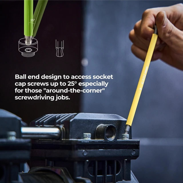 Alt view image 4 of 7 - toolant Allen Wrenches Sets 22pcs(Metric&SAE), Extra Long Arm Allen Key Set with Ball End, Crafted Hex Key Set with Color Coded Sleeves, Unique Patented Holder Design for Magnetizing and Demagnetizing