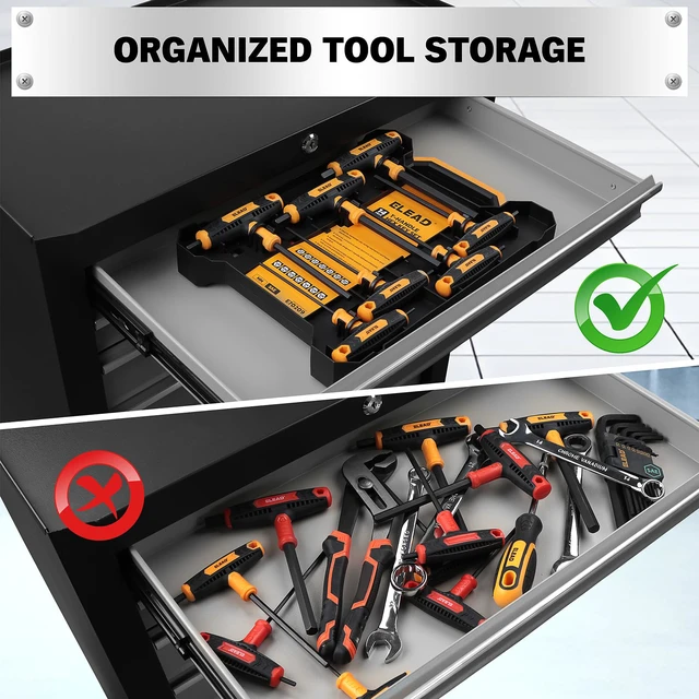 Alt view image 6 of 7 - 14-Piece T-handle Allen Wrench Set, Metric 2.5mm-10mm & SAE 1/8"-3/8" Portable Hex Key, Long Arm Allen Key Set with Storage Box for Basic Home Repair and Mechanical Maintenance