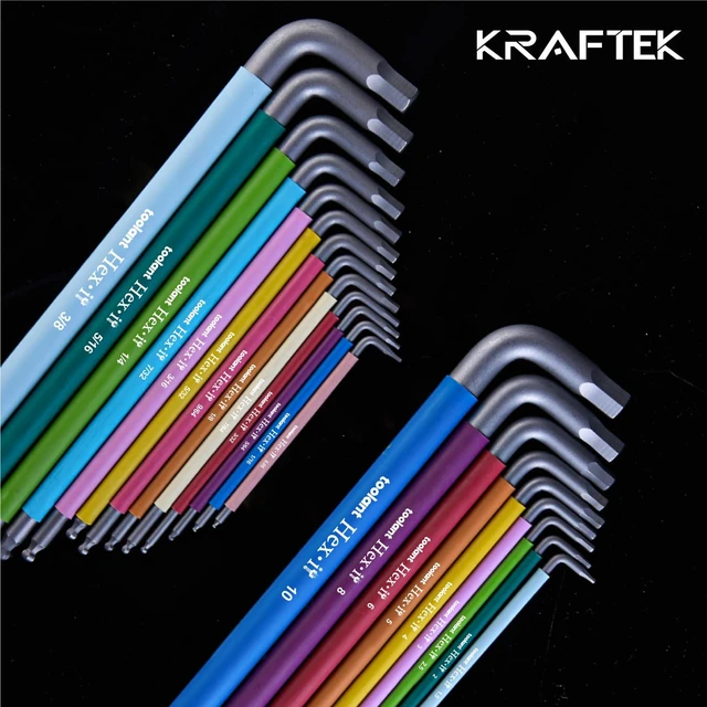 Alt view image 7 of 7 - toolant Allen Wrenches Sets 22pcs(Metric&SAE), Extra Long Arm Allen Key Set with Ball End, Crafted Hex Key Set with Color Coded Sleeves, Unique Patented Holder Design for Magnetizing and Demagnetizing