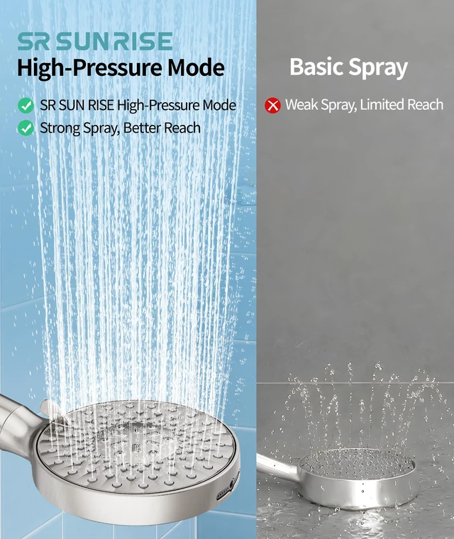 Alt view image 5 of 7 - Filtered Shower Head with Handheld High Pressure 9 Spray Mode Showerhead Detachable Shower Head Water Softener Filters Beads for Hard Water Remove Chlorine 1 Filter 1.8GPM Brushed Nickel