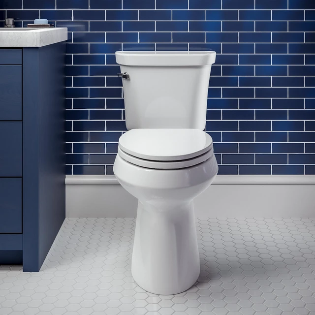 Alt view image 6 of 7 - Ashton Easy to Clean Single Hinge Toilet Seat, Modern Slow Close Wood Toilet Seat, Made in USA, Elongated, White