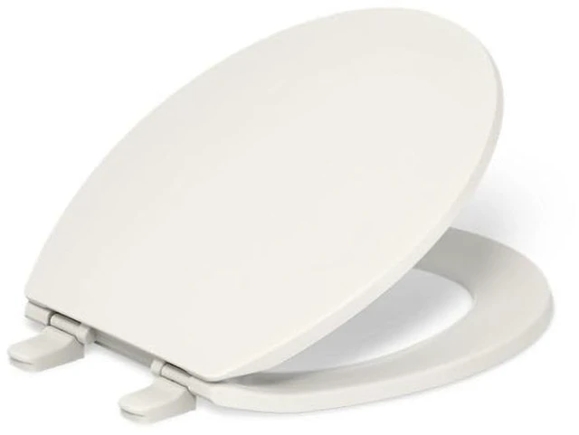 Main image of 20111-96 Brevia, Slow Close Toilet Seat, Round Toilet Seat, Grip-Tight Bumpers Quick-Attach Hardware, Biscuit