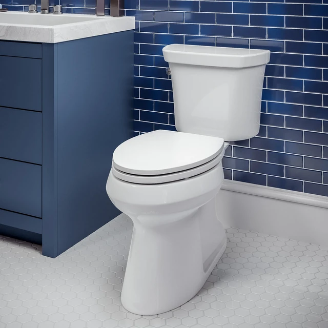 Alt view image 3 of 7 - Ashton Easy to Clean Single Hinge Toilet Seat, Modern Slow Close Wood Toilet Seat, Made in USA, Elongated, White