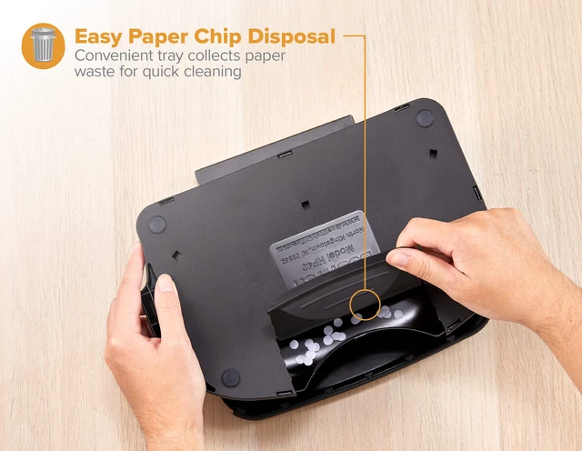 Alt view image 3 of 7 - EZ Squeeze Heavy Duty 3 Hole Punch, 40 Sheet Capacity, Black EZ-Squeeze Technology, All-Metal Construction, Easy-to-Clean Tray, Keeps Documents Centered, Built for Years of Use