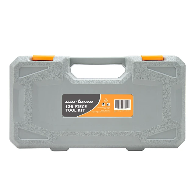 Alt view image 4 of 7 - Complete Household Tool Set, Orange Hand Kit With Storage Case Versatile tool assortment for home repairs, DIY projects, furniture setup, crafting, and daily household fixes in toolbox