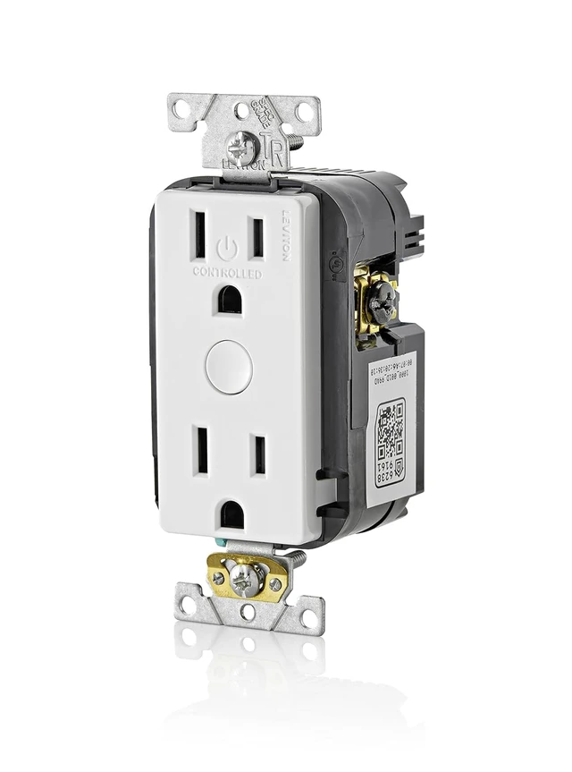 Alt view image 6 of 7 - Decora Smart Outlet, Tamper-Resistant 15A, Wi-Fi 2nd Gen, Works with My, Alexa, Google Assistant, Apple Home/Siri & Wire-Free Companions for Switched Outlet, D215R-1RW, White