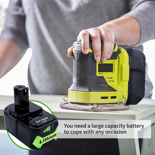 Alt view image 7 of 7 - 2 Packs 6.0Ah 18V Battery Replacement for Ryobi 18V Lithium-Ion Battery, Compatible with Ryobi 18 Volt Batteries Cordless Power Tools