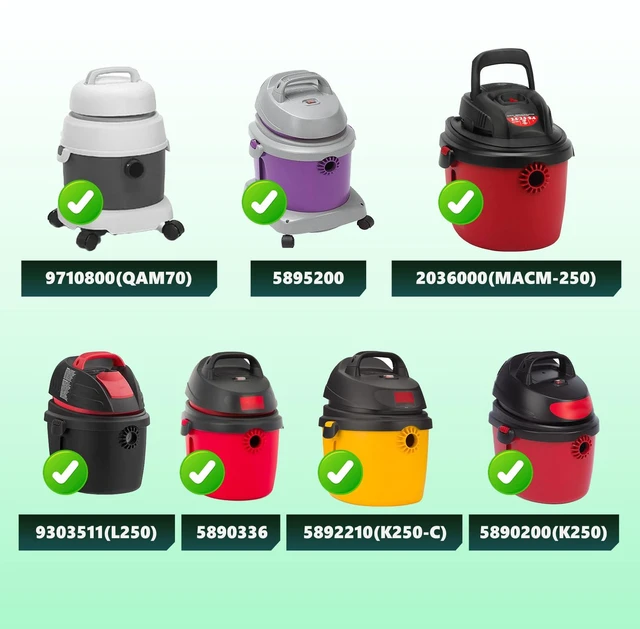 Alt view image 2 of 6 - 10 Pack for Shop Vac Bags 2-2.5 Gallon Type B 90668 9066800 9066833 Drying Using 1-1/2" Port Mini vac Bags for 2-2.5 Gal Vacuum