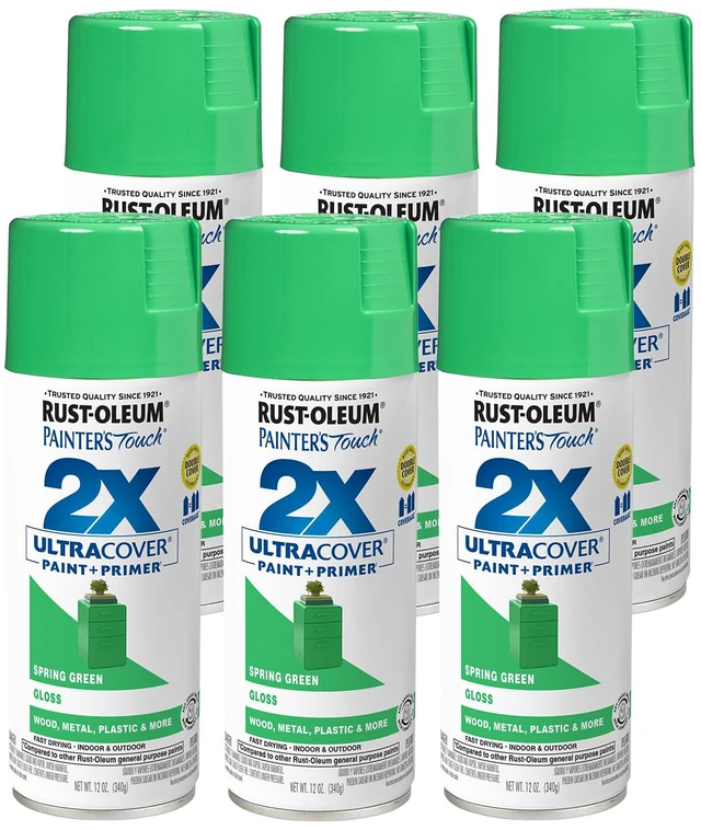 Main image of 334055-6PK Painter's Touch 2X Ultra Cover Spray Paint, 12 oz, Gloss Spring Green, 6 Pack