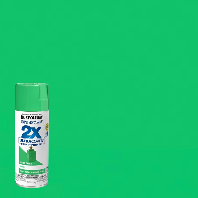Alt view image 2 of 6 - 334055-6PK Painter's Touch 2X Ultra Cover Spray Paint, 12 oz, Gloss Spring Green, 6 Pack
