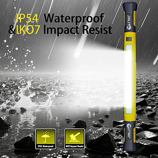 Alt view image 3 of 7 - Magnetic Work Light - 3000LM Rechargeable LED Work Light Bar, 5200mAh Under Hood Mechanic Light for Garage, Workshop, Vehicle Inspection (1 Pack, Yellow)