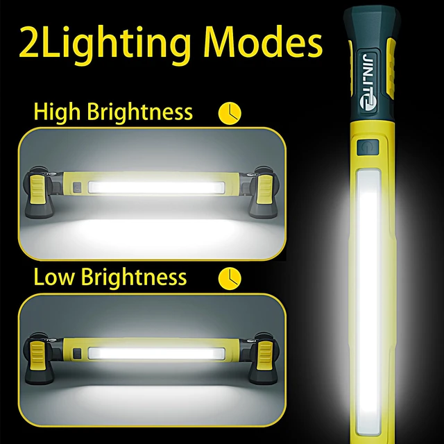Alt view image 6 of 7 - Magnetic Work Light - 3000LM Rechargeable LED Work Light Bar, 5200mAh Under Hood Mechanic Light for Garage, Workshop, Vehicle Inspection (1 Pack, Yellow)