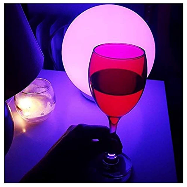 Alt view image 4 of 7 - 8-inch Ultra-Fun LED Glowing Ball Light w/Remote, RGB Color Changing Globe Mood Lamp, 16 Colors 8 Brightness 4 Lighting Modes, Waterproof, Rechargeable & AC Adapter Power, Stunning Light Orb