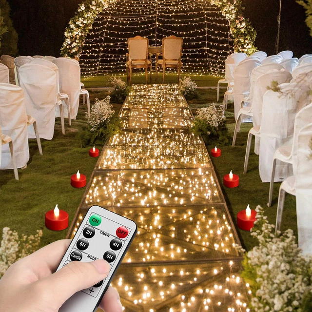 Alt view image 2 of 7 - LED Tea Light Flameless Candles with Remote Control Flickering Tealight Long Lasting, Battery Operated with Timer for Halloween Home Decoration Seasonal &Festival Celebration Red (50pcs)