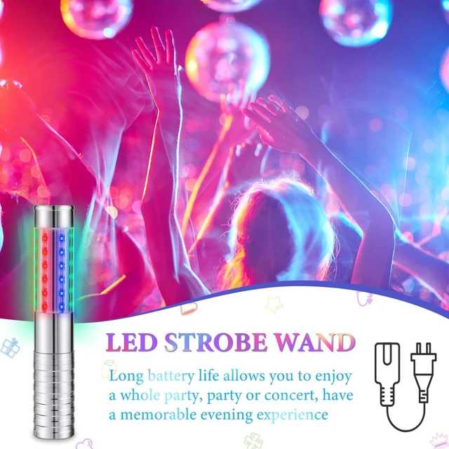 Alt view image 4 of 6 - LED Bottle Service Lights Nightclub, Silver Colorful Light, 4 Pcs Handheld,Rechargeable,Adjustable Light Mode,Matching Charger,Flashing Light Signs For Birthday Wedding Party