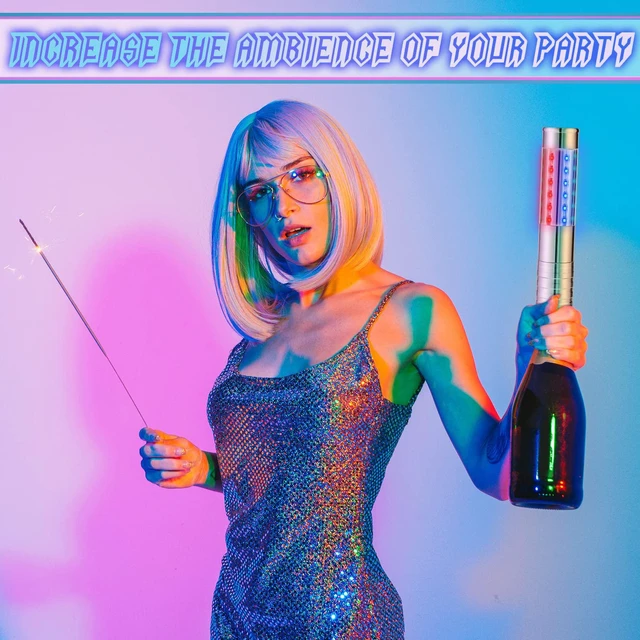 Alt view image 6 of 6 - LED Bottle Service Lights Nightclub, Silver Colorful Light, 4 Pcs Handheld,Rechargeable,Adjustable Light Mode,Matching Charger,Flashing Light Signs For Birthday Wedding Party
