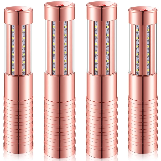 Main image of LED Bottle Service Lights Nightclub, Rose Gold White Light, 4 Pcs Handheld,Rechargeable,Adjustable Light Mode,Matching Charger,Flashing Light Signs For Birthday Wedding Party