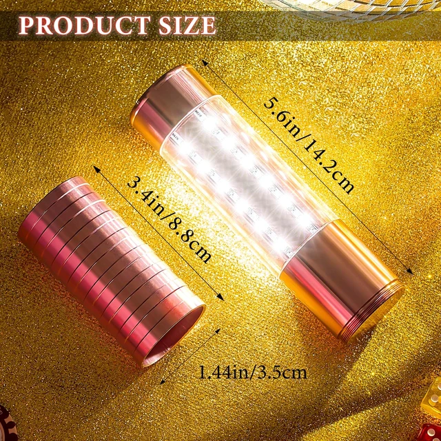 Alt view image 2 of 5 - LED Bottle Service Lights Nightclub, Rose Gold White Light, 4 Pcs Handheld,Rechargeable,Adjustable Light Mode,Matching Charger,Flashing Light Signs For Birthday Wedding Party