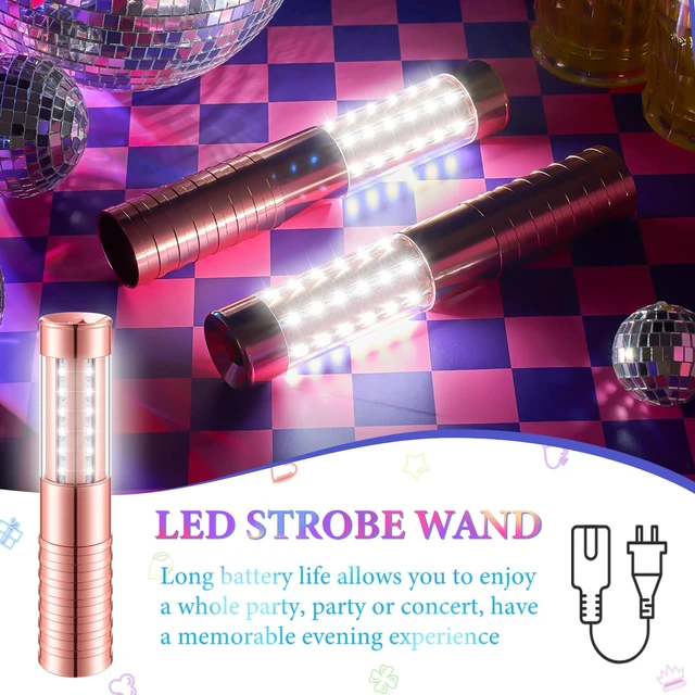 Alt view image 4 of 5 - LED Bottle Service Lights Nightclub, Rose Gold White Light, 4 Pcs Handheld,Rechargeable,Adjustable Light Mode,Matching Charger,Flashing Light Signs For Birthday Wedding Party