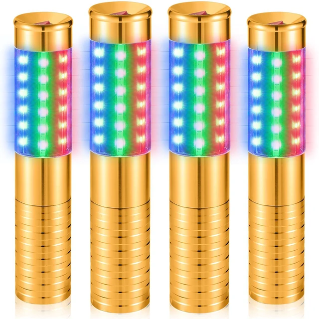 Main image of LED Bottle Service Lights Nightclub, Gold Colorful Light, 4 Pcs Handheld,Rechargeable,Adjustable Light Mode,Matching Charger,Flashing Light Signs For Birthday Wedding Party