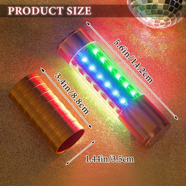 Alt view image 2 of 6 - LED Bottle Service Lights Nightclub, Gold Colorful Light, 4 Pcs Handheld,Rechargeable,Adjustable Light Mode,Matching Charger,Flashing Light Signs For Birthday Wedding Party