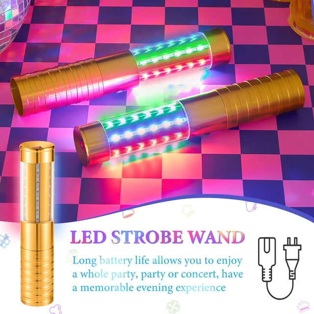 Alt view image 3 of 6 - LED Bottle Service Lights Nightclub, Gold Colorful Light, 4 Pcs Handheld,Rechargeable,Adjustable Light Mode,Matching Charger,Flashing Light Signs For Birthday Wedding Party