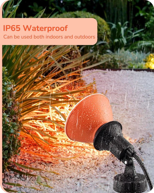 Alt view image 5 of 7 - Halloween PAR38 LED Flood Orange Light Bulbs Dimmable 4 Pack 18W (120W Equivalent), IP65 Waterproof, E26 Base, 40° Beam Angle LED Light Bulb for Outdoor Halloween Decorations