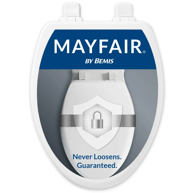 Main image of Linden Slow Close Toilet Seat, Non Slip Heavy Duty Wood, Easy Install, Elongated, White