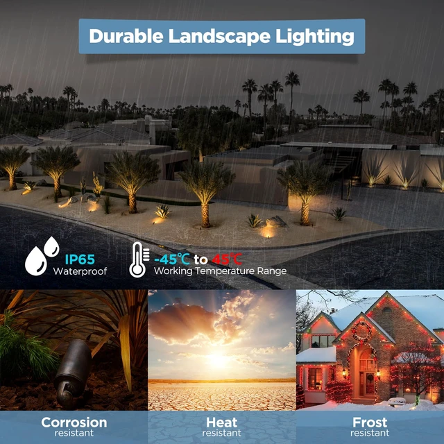 Alt view image 6 of 7 - Solid Brass Outdoor Landscape Spotlights, 12V Heavy Duty Low Voltage LED Spot Light Waterproof for Garden and Yard Up Lighting, Bronze Accent Lighting Fixture, with 2700K MR16 Bulb 1 Pack