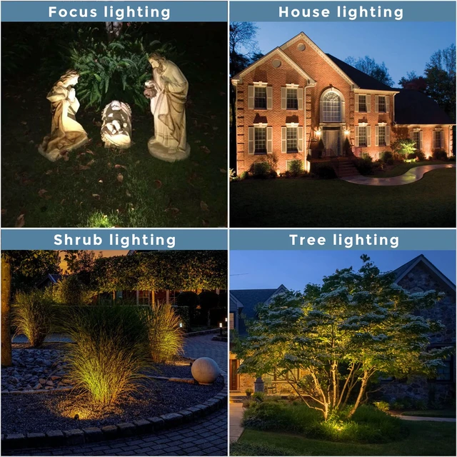 Alt view image 7 of 7 - Solid Brass Outdoor Landscape Spotlights, 12V Heavy Duty Low Voltage LED Spot Light Waterproof for Garden and Yard Up Lighting, Bronze Accent Lighting Fixture, with 2700K MR16 Bulb 1 Pack