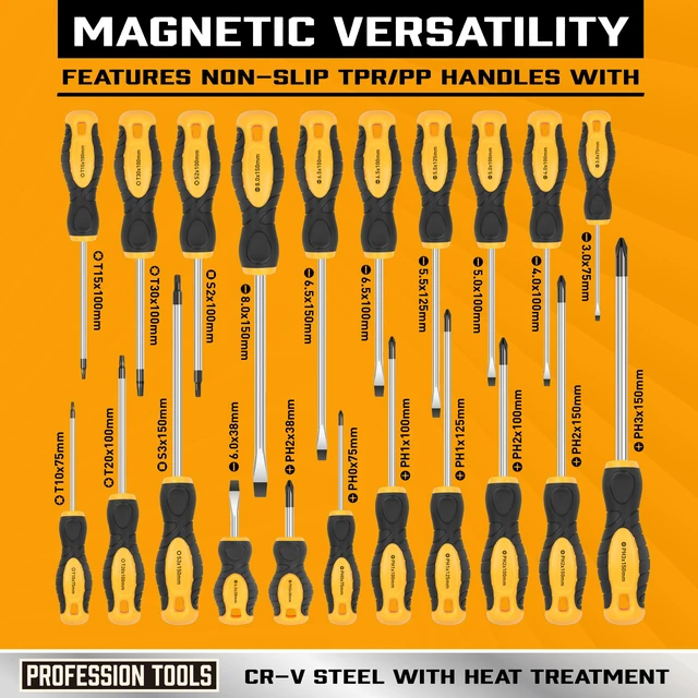 Alt view image 3 of 4 - 84-Piece Magnetic Screwdriver Set Screwdriver Set with Quick-Store Rack & Tray, Includes Precision Screwdrivers, Ratchet Handle, Nut Drivers & Bit Set
