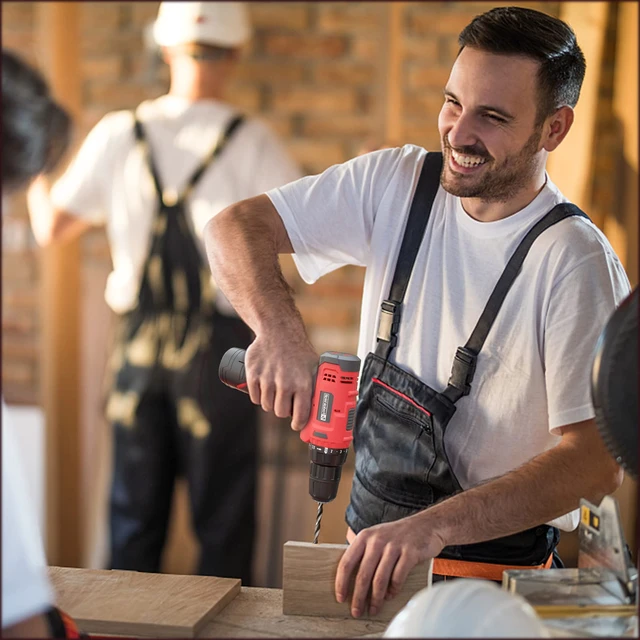 Alt view image 7 of 7 - Cordless Drill Set, 20V Electric Power Drill with Battery And Charger