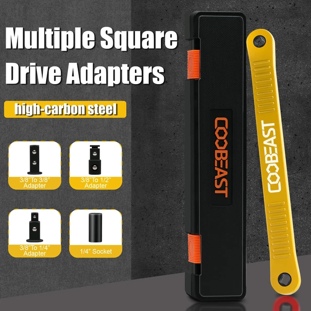 Alt view image 6 of 7 - 3/8" Offset Extension Wrench Impact Ready Socket Extender Tool (Yellow) Versatile 1/4",3/8", 1/2" Square Drive Adapters,Universal Extensions Wrench,0° Swing Extender,for Small Place