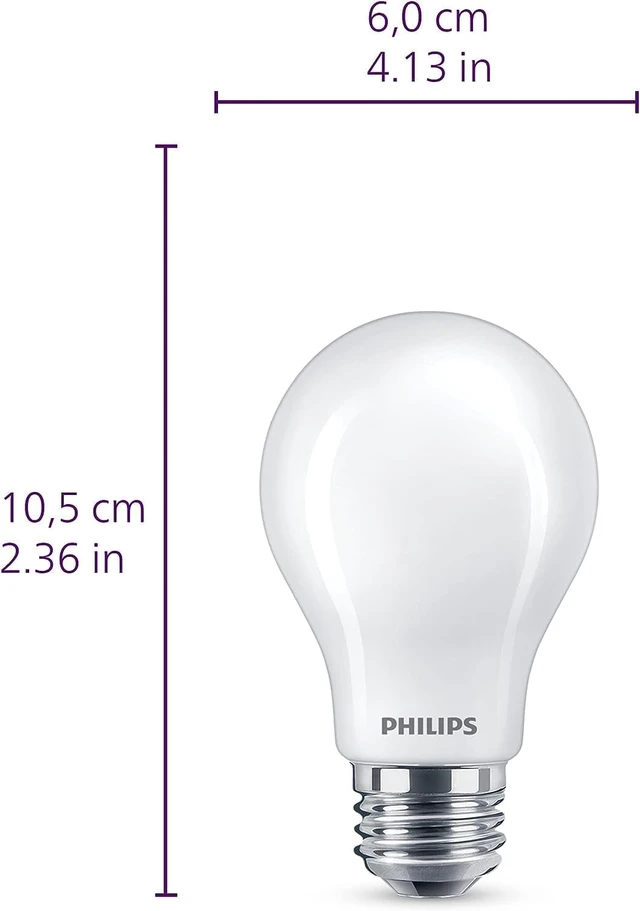 Alt view image 5 of 7 - LED 40W A19 8-Pack Ultra Definition Daylight (5000K) 450 Lumen (5W = 40W) Dimmable Frosted Flicker-Free Light Bulbs